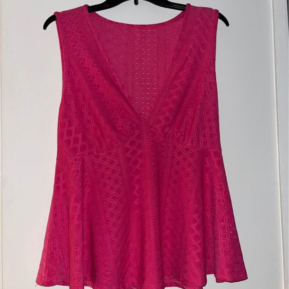Pink BabyDoll Sleeveless Top, XL